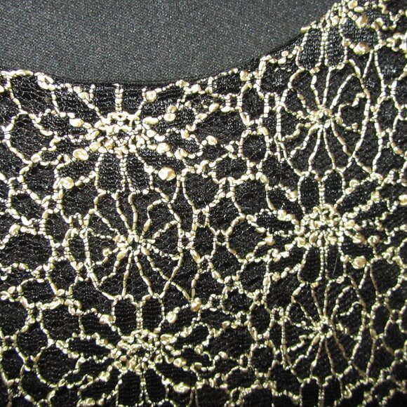 2X Plus Size CJ Banks Gold Black Dressy top shirt womens - Picture 3 of 3